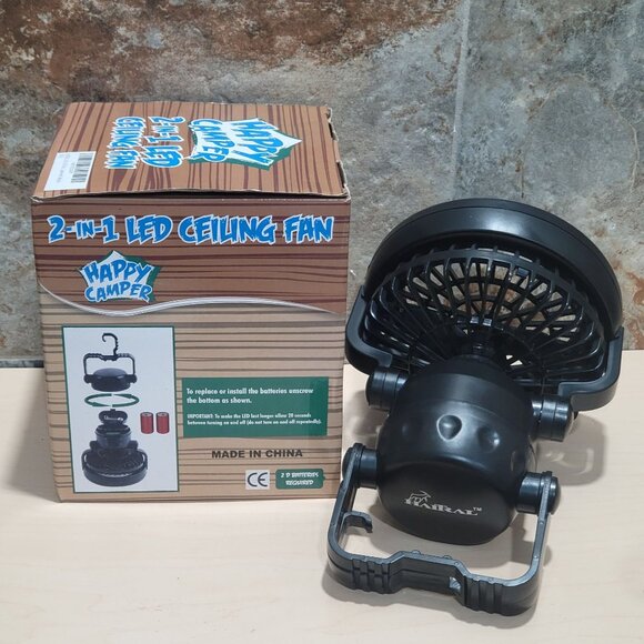 Happy Camper 2 in1 LED Tent Ceiling Fan Camping Lantern - Picture 3 of 11